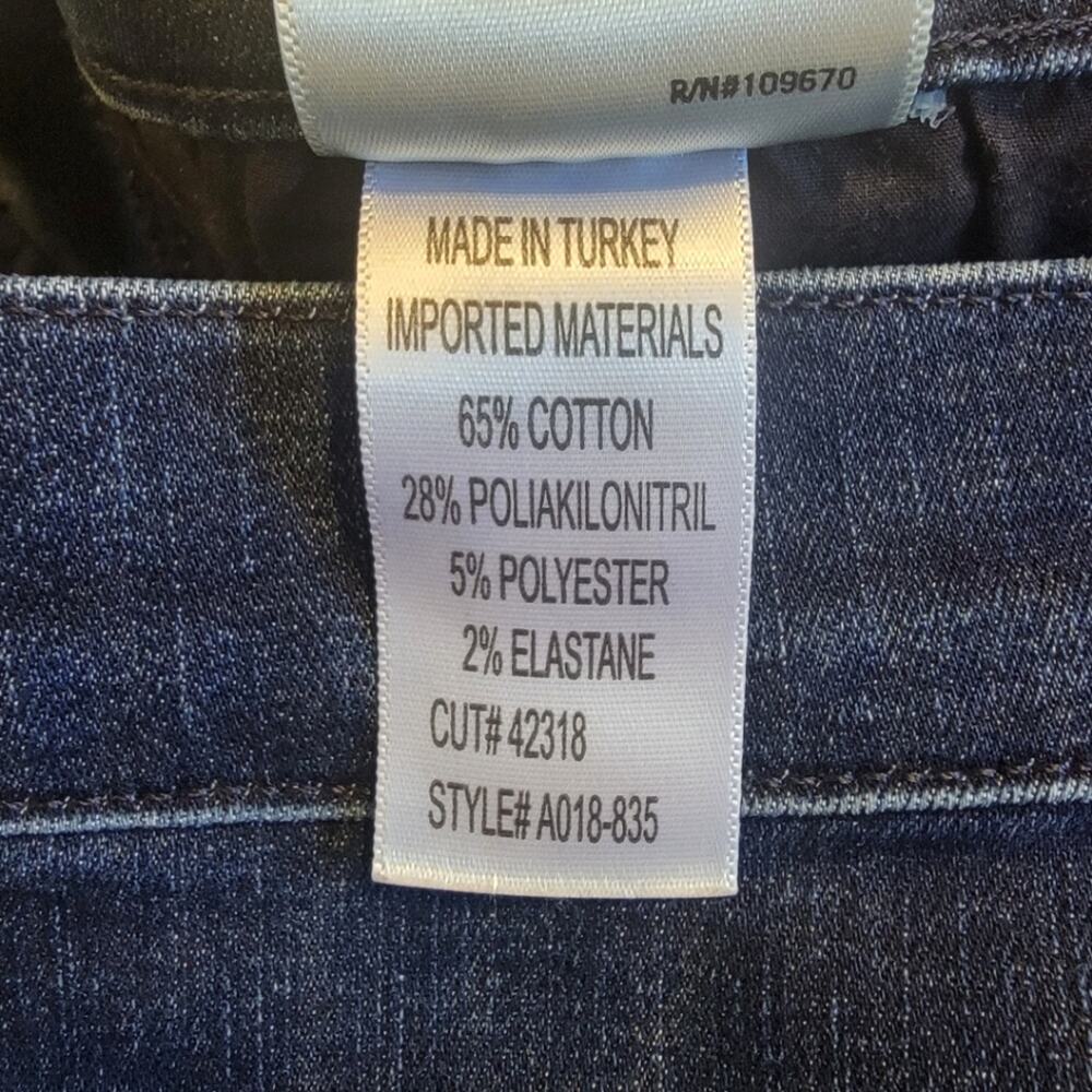 AGOLDE Sophie High Rise Crop Skinny Jeans Dark Wash Blue Size 27 Chic Trendy - Picture 13 of 15